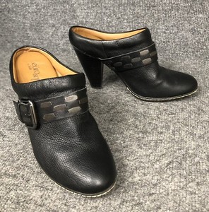 Euro Soft Sofft Sacha Black Leather Clog Mule Heel Shoes Women Sz 8M In EUC | eBay