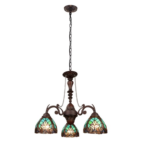RADIANCE goods Victorian-Style 3-Light Antique Dark Bronze Mini Chandelier - 第 1/8 張圖片