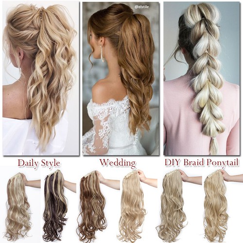 Extensiones de cabello con clip de cola de caballo con garra real extra gruesa cola de flequillo para cabello humano - Imagen 6 de 26