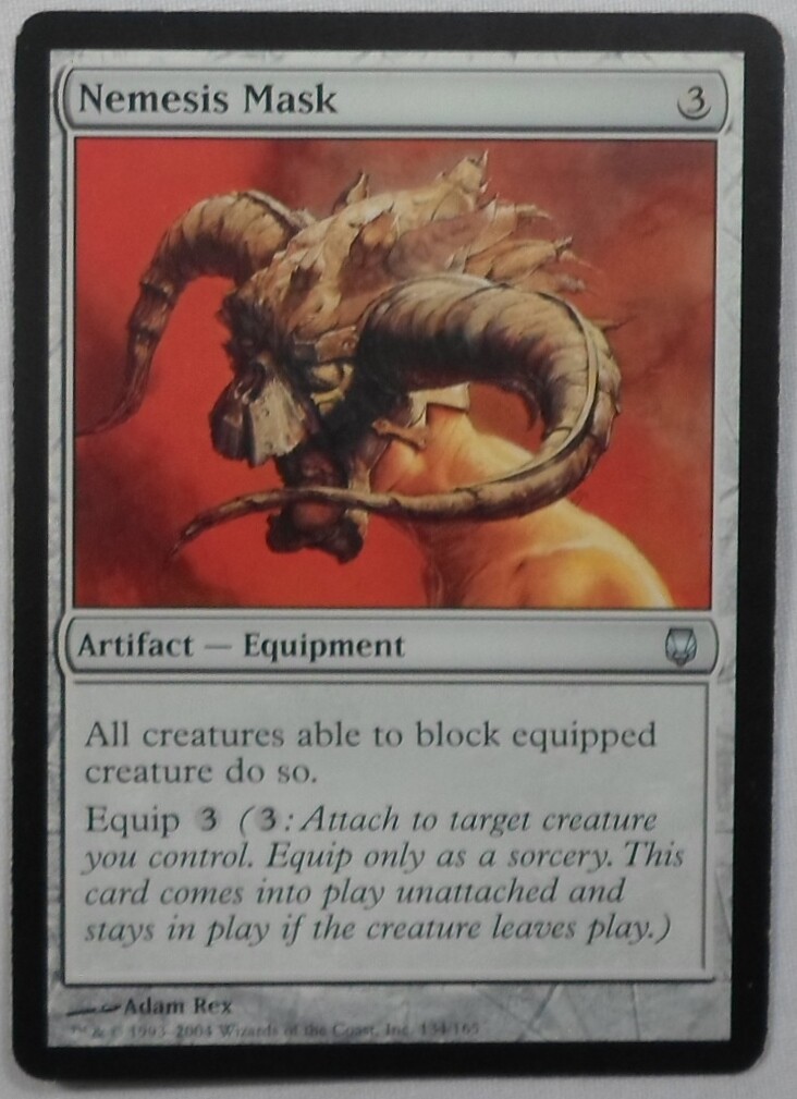 MAGIC THE GATHERING MTG 2004 DARKSTEEL NEMESIS MASK ARTIFACT CARD