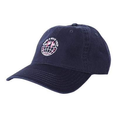 Neff Have A Nice Trip Dad Cap, Adjustable Strap Cotton Baseball Hat, Navy Blue