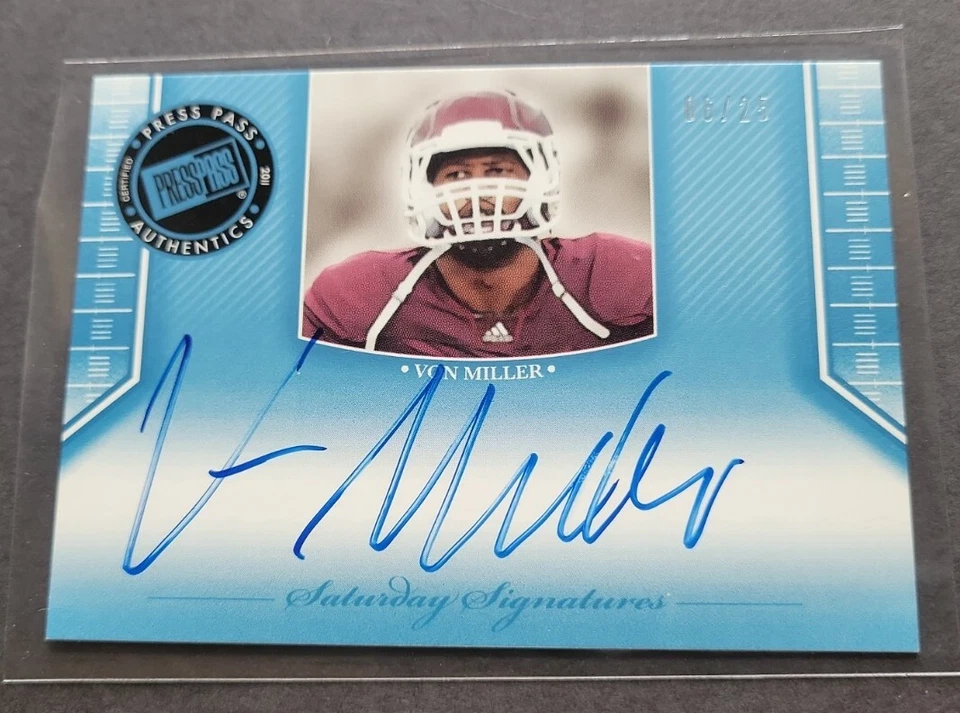 Фон Миллер 2011 Press Pass легенды платиновый суббота подпись RC Auto #6/25 - Изображение 2 из 4