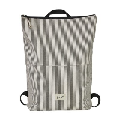 Forvert Colin Backpack Organic striped Rucksack Uni/One Size Weiß Blau