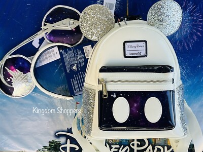 Loungefly Disney Parks Mickey Mouse Space Mountain Mini Backpack Disney Parks Loungefly 50th Mickey Mouse Space Mountain Mini  main image 3