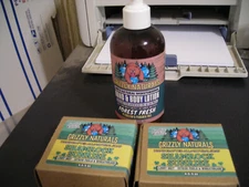 3 Grizzly Natruals Limited Edition Dr Squatch Dupe Bars Soap Forest Fresh Lotion