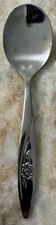 Stainless steel baby spoon floral by Evenflo 4 1/4" glossy