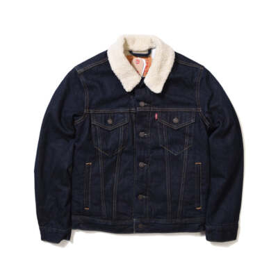 Levis Sherpa Jacket Denim Trucker Jackets Black Blue Jacket Levis