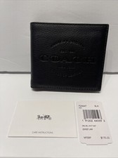 Coach Men  s DBL BILL WLT NAT F24647 Black 224221JAX BLK