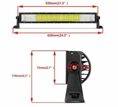 RIGIDON 38 cm 15 pouces 216W led light barre avec support de plaque d'immatriculation, 12V 24V Triple rangée barre d'éclairage led pour offroad Véhicules Voiture camions 4x4, 6000k barre lumineuse RIGIDON 38 cm 15 pouces 216W led light barre avec support de plaque d'immatriculation, 12V 24V Triple rangée barre d'éclairage led pour offroad Véhicules Voiture camions 4x4, 6000k barre lumineuse