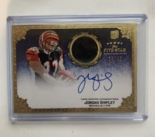 2010 Topps Five Star Rookie Gold /40 Jordan Shipley #159 RPA Patch Auto RC