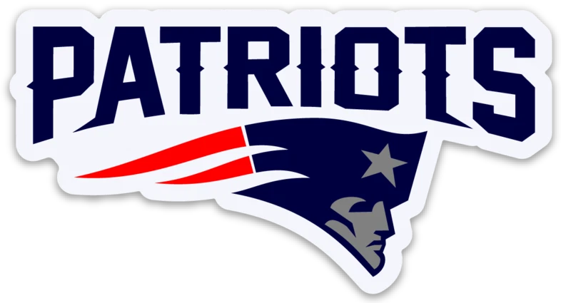 New England Patriots Logo Type Magnet NFL Football Die-cut MAGNET