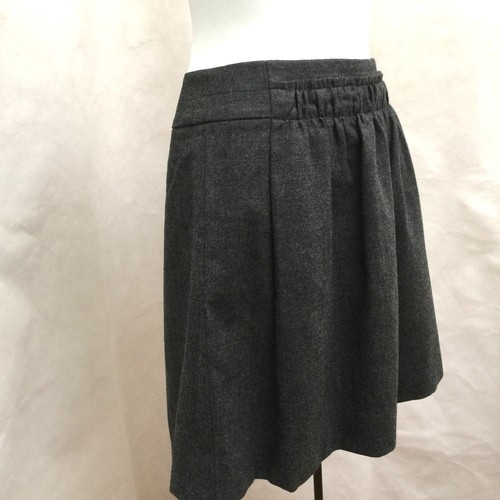 J Crew 4 Skirt Gray Wool Stretch Mini A-Line Pockets - Picture 3 of 4