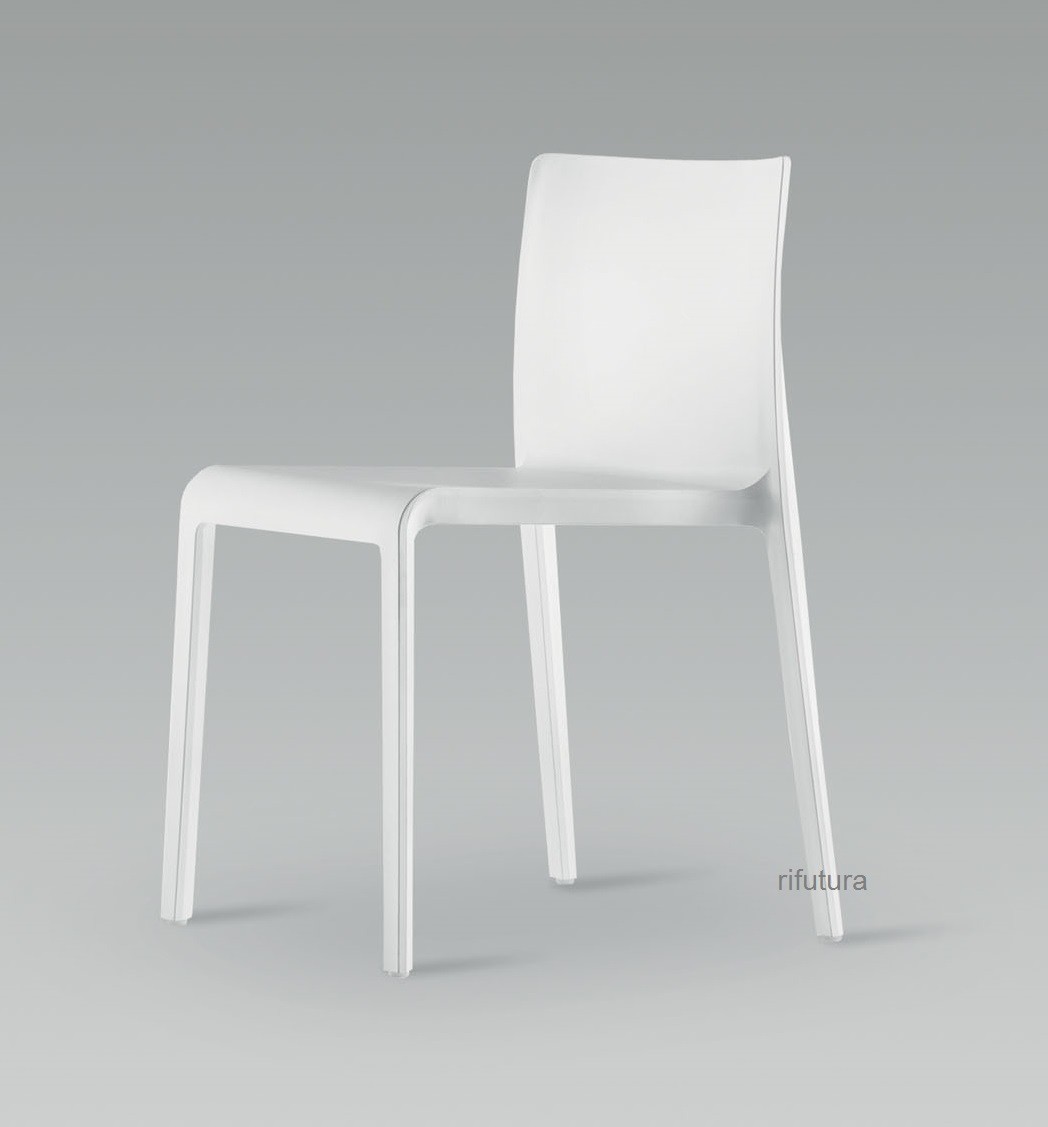 SEDIE PLASTICA BIANCA IMPILABILI RESISTENTI PR-VOLT CUCINA