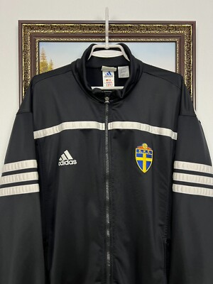 Vintage 90's Adidas Sweden Football Jacket Soccer Track Top
