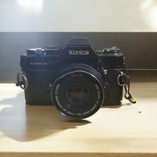 Konica Autoreflex T4 35mm SLR  Hexanon AR 40mm f/1.8 Lens   Vintage Film Camera