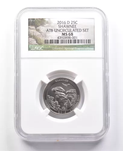 2016-D Washington Quarter Shawnee ATB Uncirculated Set MS68 NGC *7691