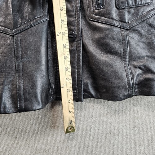 Top Gun Leather Mid-Length Bomber Jacket Womens Size Small - Picture 7 of 16