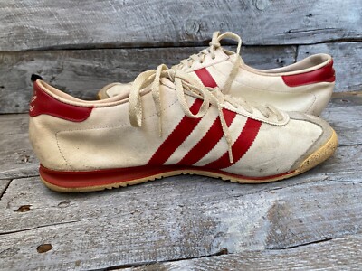 Vintage 80's adidas vienna white leather low-top sneakers Made in