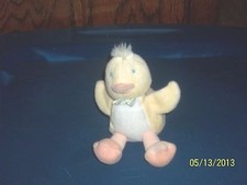 EDEN YELLOW BABY DUCK PLUSH RATTLE