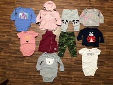 Lot of 10 Sz 6-12M: 4pcs Bodysuit, 2pcs Pants, 2pcs Shirts,1pcs Vest,1pcs Hoodie