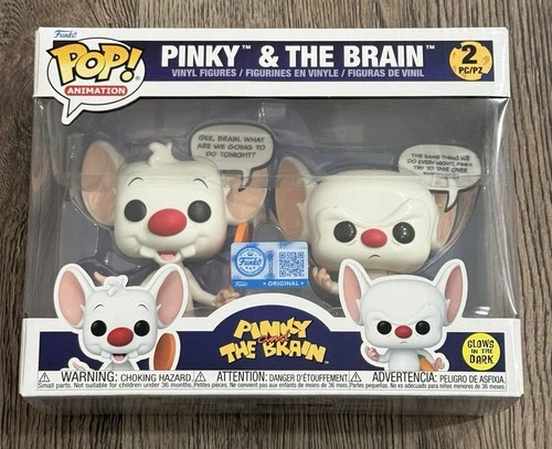 Funko Pop! Animation - Pinky & The Brain Glow GITD 2 Pack Funko Shop Exclusive