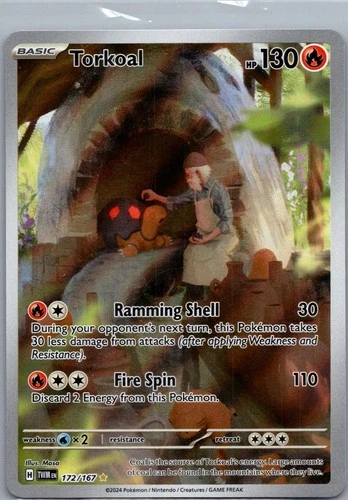 Torkoal 172/167 Twilight Masquerade Pokemon TCG Holo Illustration Rare NM