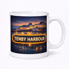 Tenby Harbour Scenic Coastal Wales Travel Ceramic Gift Mug