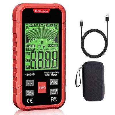 3-in-1 EMF Meter & Detector, Portable Rechargeable RF EF MF Tester with Sound...