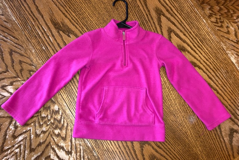 Danskin Now Pink Pullover Hoodie Sweatshirt ( No Hood) 3/4th Zip  Size 4-5 (XS)