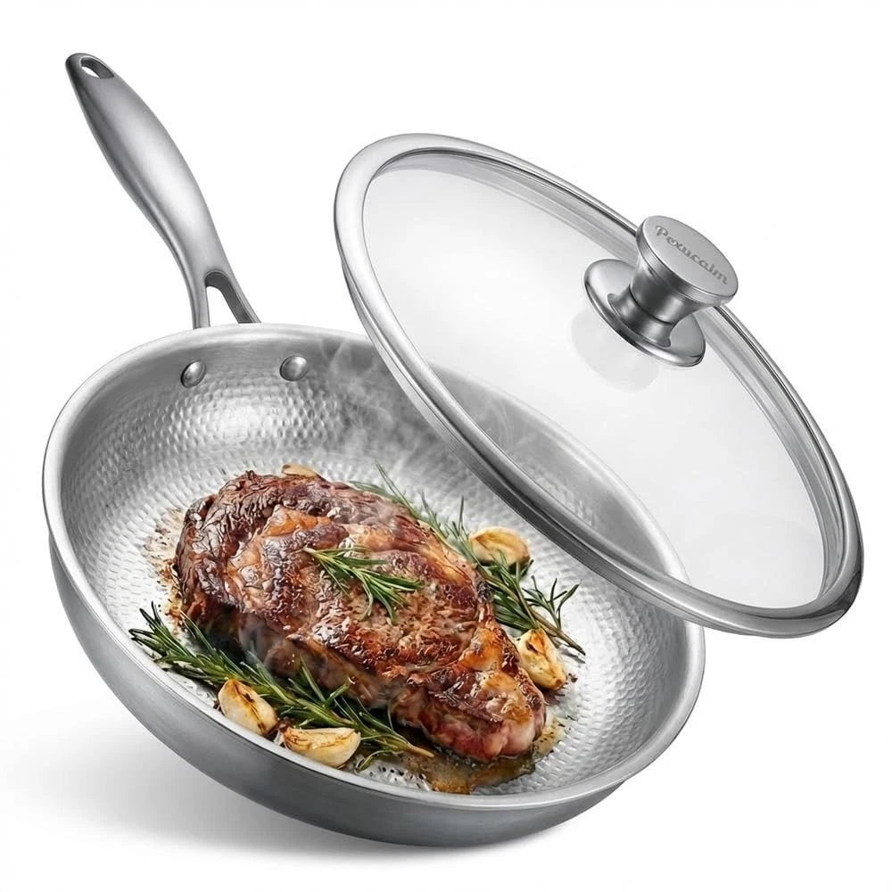 Pexucalm Titanium 12in Frying Pan Nonstick Induction Gas Oven Dishwasher Safe
Opens in a new window