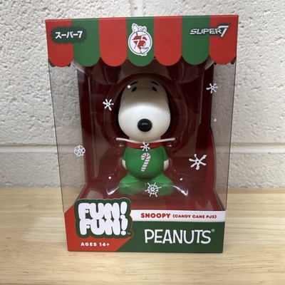 Super7 Fun! Fun! Holiday Peanuts 75 Years Snoopy Candy Cane PJs Vinyl Figure