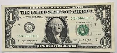 #ad LUCKY 666 $1 One Dollar Bill Fancy Serial Number With 666 $3.99