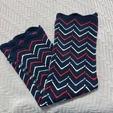 Barneys New York navy chevron baby blanket