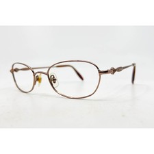 Seiko T193 Titanium Eyeglasses Frames Bronze Oval 51-17-135 Women Eyewear