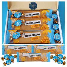 Salted Caramel Creamy Fudge & Toffee Gift Box – Letterbox Sweets Hamper UK
