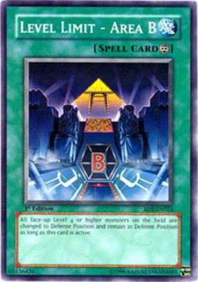 Level Limit - Area B - SD3-EN024 - Common - 1st Edition Near Mint, English Yugio