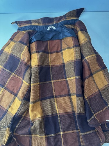 Vintage 60s 70s Montgomery Ward Plaid Wool Shirt Jacket Mens Size S/M - Bild 9 von 11