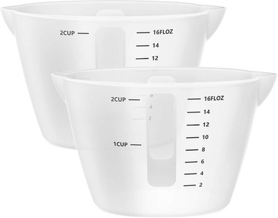 Gartful 500Ml Large Silicone Measuring Cups, 2-Cup Resin Mixing & Pouring Cups f