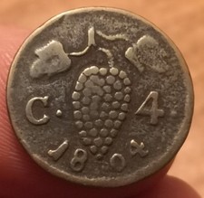 Moneta 4 Cavalli 1804, Regno Di Napoli Ferdinando IV, Rara, Rif. 8235