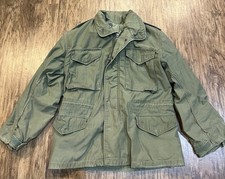 VINTAGE US ARMY M-1965 M65 FIELD JACKET VIETNAM WAR SIZE Small Short OG-107