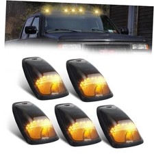 LED Cab Roof Marker Lights Top Clearance Running Lights Smoked Lens Amber Light