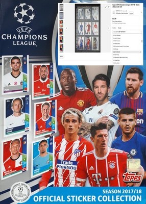 topps UEFA Champions League 2017/18 · album stickers 212-420
