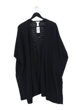 J. Jill Women's Coat Black Cotton with Polyester Overcoat