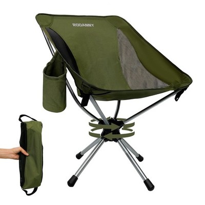 RODANNY 360° Swivel Folding Camping Chair Portable Outdoor Hunting Fishing