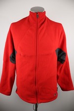 BURTON FELPA MAGLIA UOMO TG M SWEATSHIRT CASUAL VINTAGE JACKET ZIP PILE ROSSO