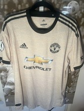 Size YL - adidas Manchester United 2019/20 Away Authentic Jersey Tan