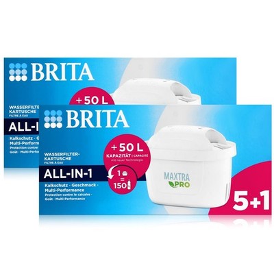 Brita Maxtra Pro All in 1 Wasserfilter Kartusche 5+1 Kalkschutz (2er Pack)