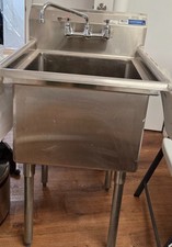 Sapphire SMS2020 One Compartment Sink - NSF - 25" Total Width 20" x 20" Bowl