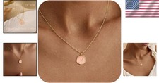 14K Gold Plated Cross Necklace for Women, Tasholy Vacker Dainty Pendant - PINK
