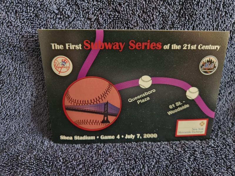 Collectible, New York - 2000 4x6 Postcard- 1st Subway Series of 21st Century